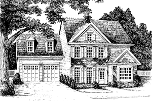 Colonial Exterior - Front Elevation Plan #927-632