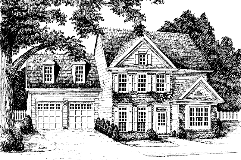 Home Plan - Colonial Exterior - Front Elevation Plan #927-632