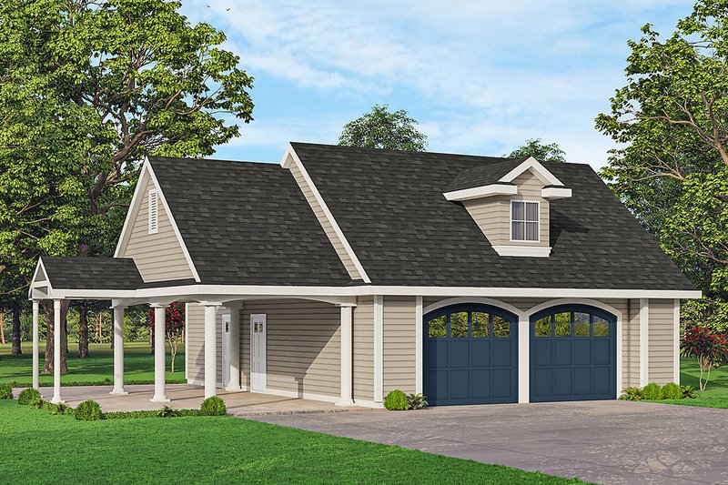 House Blueprint - Traditional Exterior - Front Elevation Plan #124-1233
