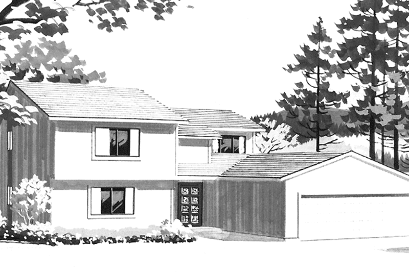 Home Plan - Prairie Exterior - Front Elevation Plan #320-1207