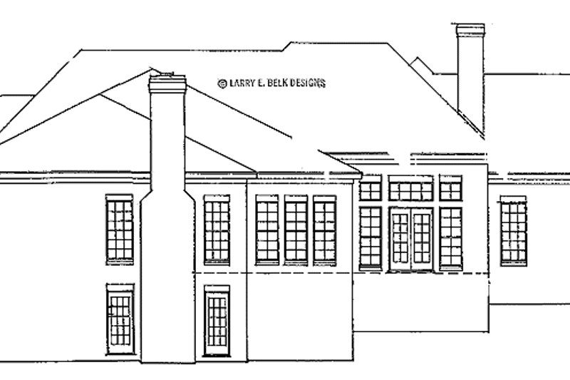 Dream House Plan - Exterior - Rear Elevation for European House Plan #952-233 - 3 bed, 2.5 bath