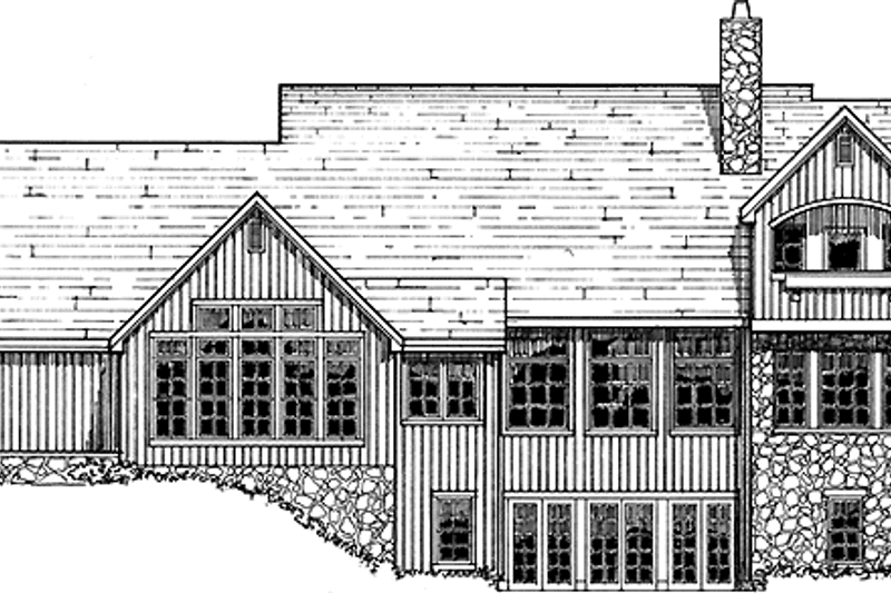 House Blueprint - Exterior - Rear Elevation for Country House Plan #965-1 - 4 bed, 3.5 bath