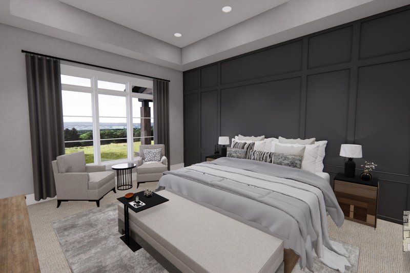 House Blueprint - Interior - Master Bedroom for Farmhouse House Plan #51-1228 - 3 bed, 2 bath