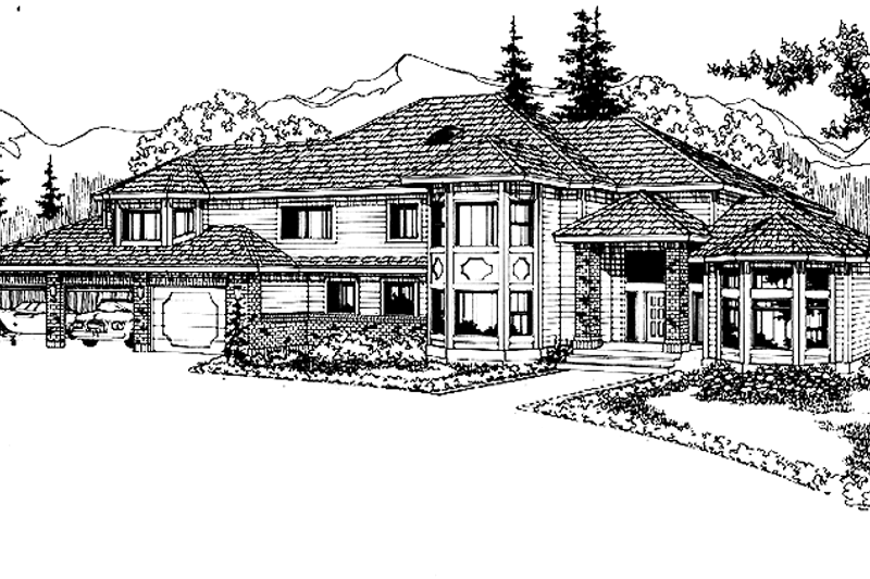 Dream House Plan - Traditional Exterior - Front Elevation Plan #303-469