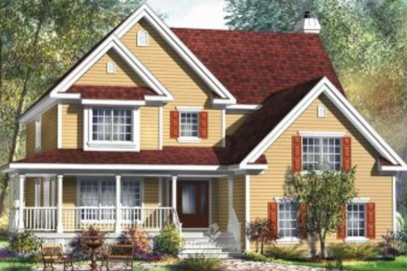 Traditional Style House Plan - 4 Beds 2.5 Baths 3515 Sq/Ft Plan #25-4157