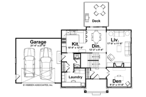 Floor Plan - Main Floor for Country House Plan #928-161 - 3 bed, 2.5 bath