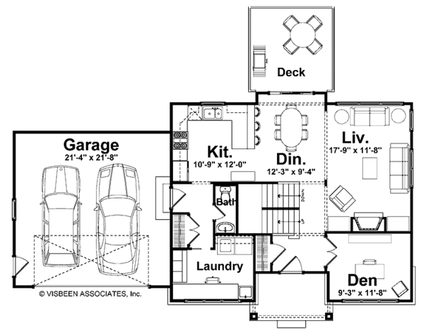 Country Floor Plan - Main Floor Plan #928-161