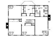 Colonial Style House Plan - 4 Beds 2 Baths 2849 Sq/Ft Plan #72-664 Floor 