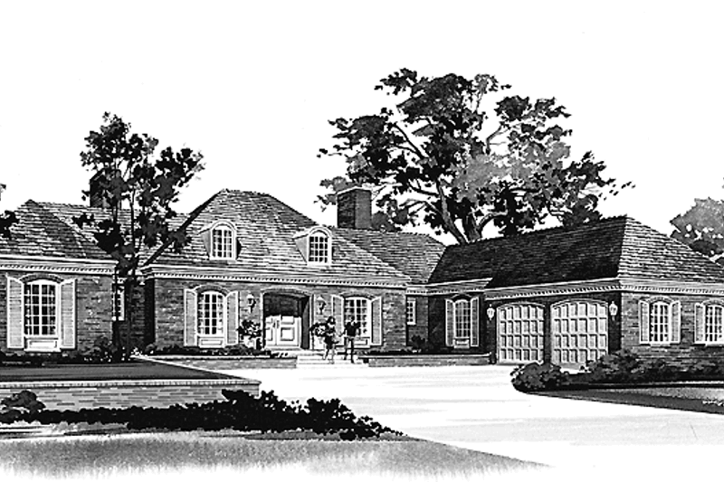 Dream House Plan - Country Exterior - Front Elevation Plan #72-498