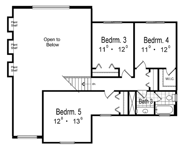 Architectural House Design - Mediterranean Floor Plan - Upper Floor Plan #417-767