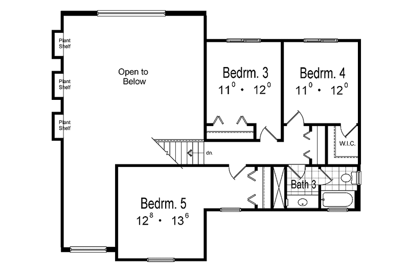 Home Plan - Floor Plan - Upper Floor for Mediterranean House Plan #417-767 - 5 bed, 3 bath