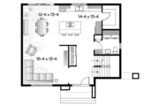 Contemporary Style House Plan - 3 Beds 1.5 Baths 1880 Sq/Ft Plan #23-2586 