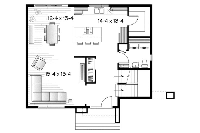 Dream House Plan - Floor Plan - Main Floor for Contemporary House Plan #23-2586 - 3 bed, 1.5 bath