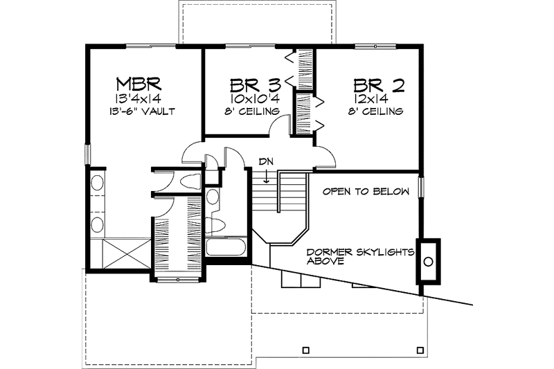 Home Plan - Floor Plan - Upper Floor for Country House Plan #320-616 - 3 bed, 2.5 bath