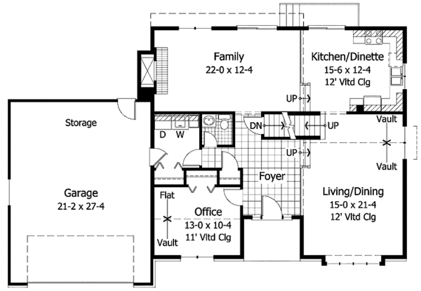 Home Plan - Colonial Floor Plan - Main Floor Plan #51-699