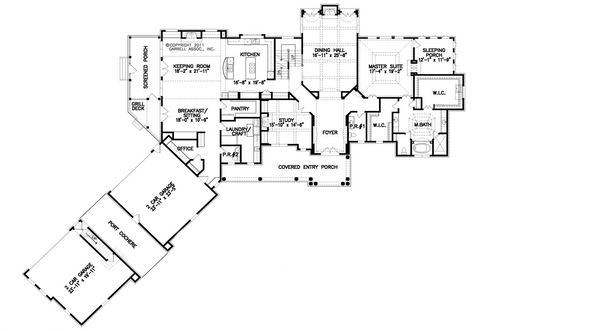 Home Plan - Traditional Floor Plan - Main Floor Plan #54-512