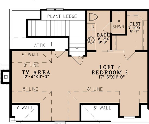 Home Plan - Floor Plan - Upper Floor for Cottage House Plan #923-489 - 3 bed, 3.5 bath