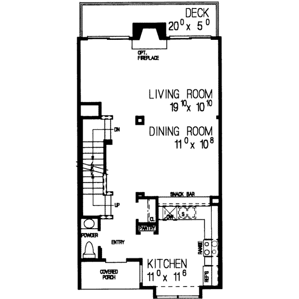 House Design - Colonial Floor Plan - Main Floor Plan #72-476