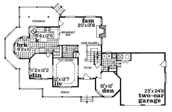 House Design - Victorian Floor Plan - Main Floor Plan #47-857