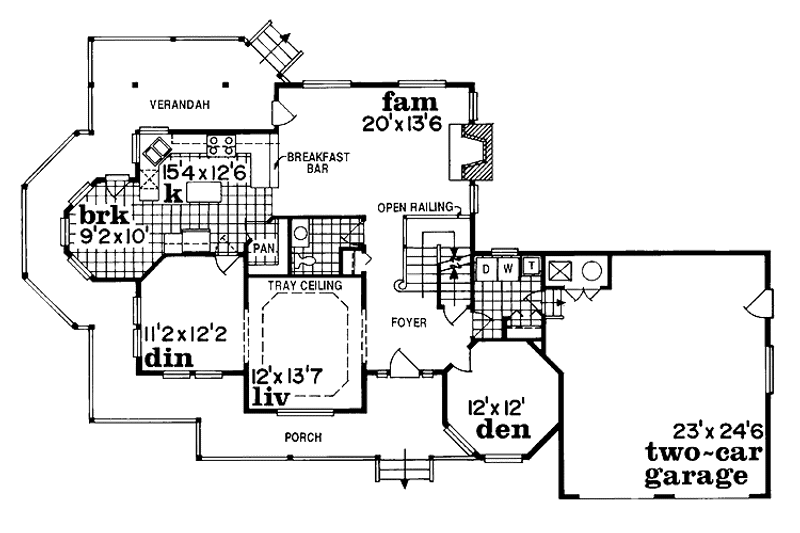 Dream House Plan - Floor Plan - Main Floor for Victorian House Plan #47-857 - 4 bed, 2.5 bath