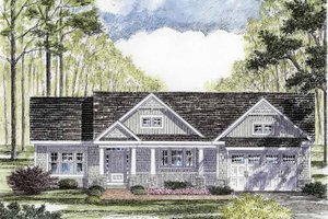 Dream House Plan - Craftsman Exterior - Front Elevation Plan #316-260