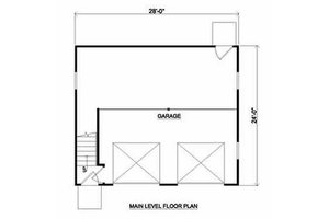Floor Plan - Main Floor for Country House Plan #116-228 - 1 bed, 1 bath
