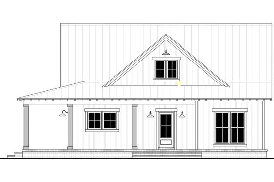 Exterior - Front Elevation 9 for Country House Plan #430-440 - 2 bed, 2 bath