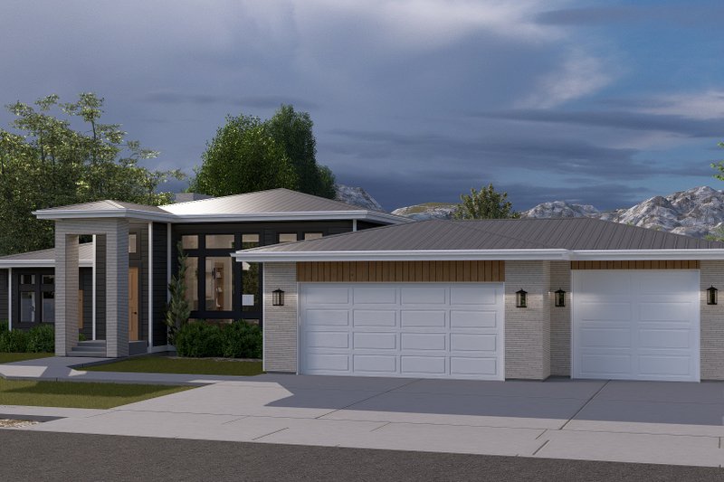 House Design - Exterior - Front Elevation 3 for Contemporary House Plan #1060-273 - 3 bed, 2.5 bath