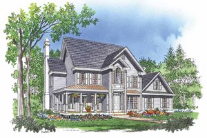 Country Exterior - Front Elevation Plan #929-227