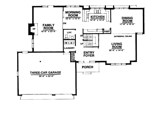 Home Plan - Traditional Floor Plan - Main Floor Plan #1016-21