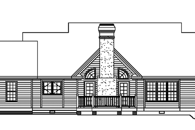 Home Plan - Exterior - Rear Elevation for Country House Plan #929-462 - 3 bed, 2 bath