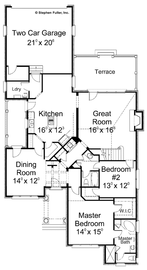 Home Plan - Country Floor Plan - Main Floor Plan #429-383