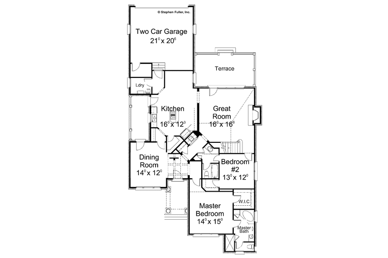 Home Plan - Floor Plan - Main Floor for Country House Plan #429-383 - 3 bed, 3 bath