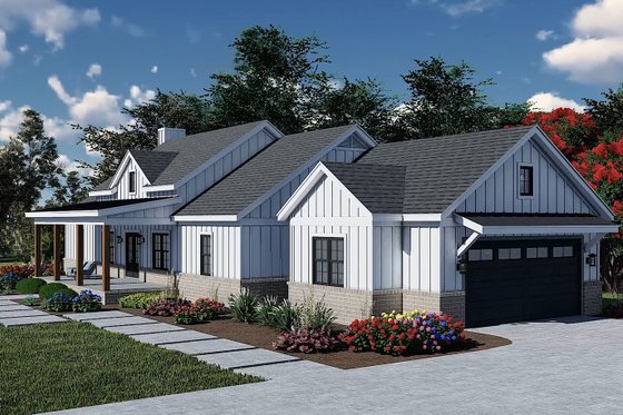 Exterior - Other Elevation for Farmhouse House Plan #932-1216 - 3 bed, 2.5 bath
