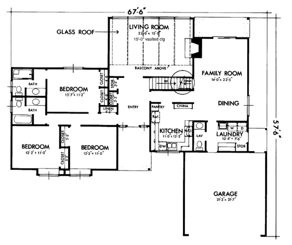 House Plan Design - Contemporary Floor Plan - Main Floor Plan #320-1268