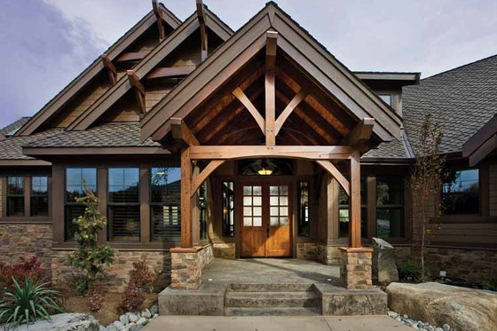 Exterior - Front Elevation 4 for Craftsman House Plan #132-561 - 5 bed, 4 bath