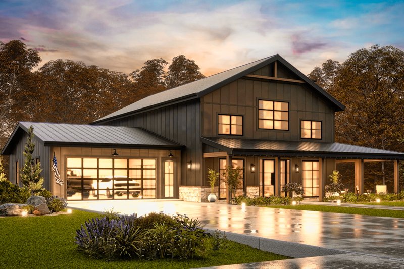 House Blueprint - Exterior - Front Elevation 8 for Farmhouse House Plan #54-687 - 3 bed, 2.5 bath