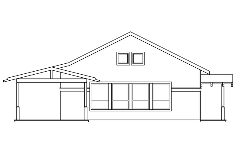Home Plan - Exterior - Other Elevation 1 for Craftsman House Plan #124-544 - 1 bed, 1 bath