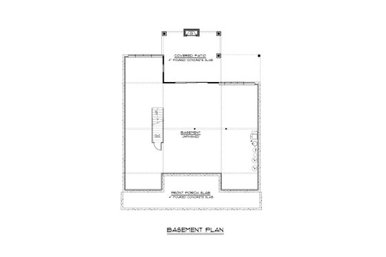 Floor Plan - Lower Floor for Ranch House Plan #1064-191 - 3 bed, 2 bath
