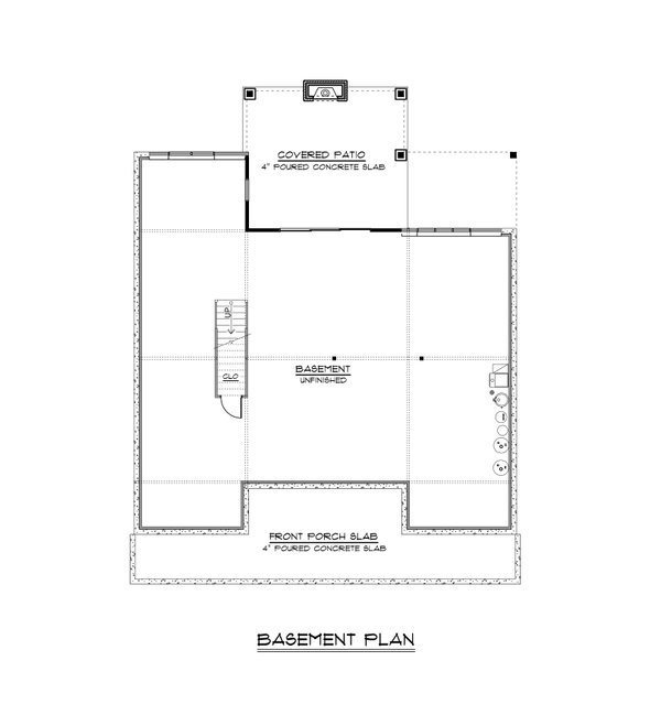 Ranch Floor Plan - Lower Floor Plan #1064-191