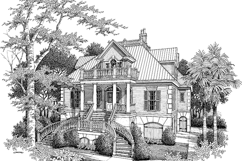 House Blueprint - Classical Exterior - Front Elevation Plan #37-264