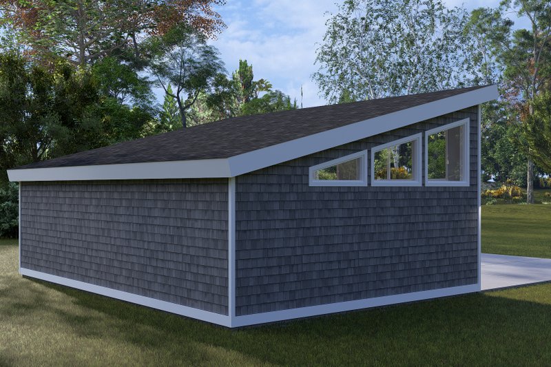 House Blueprint - Exterior - Rear Elevation for Contemporary House Plan #1060-486, 0 bath