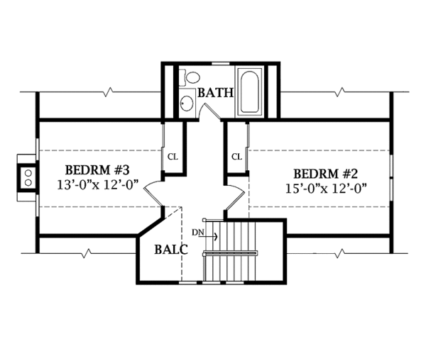 House Plan Design - Craftsman Floor Plan - Upper Floor Plan #456-93