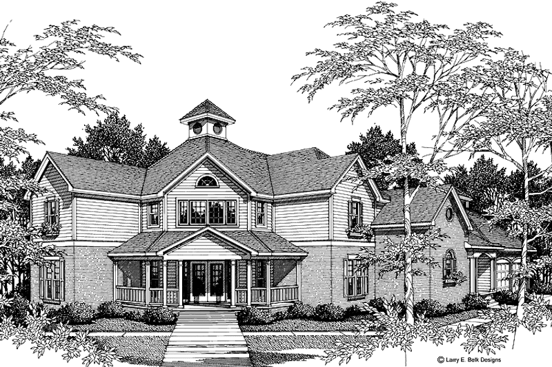 House Design - Exterior - Front Elevation 3 for Country House Plan #952-176 - 4 bed, 3 bath