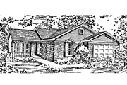 Country Style House Plan - 3 Beds 1 Baths 1111 Sq/Ft Plan #405-295 