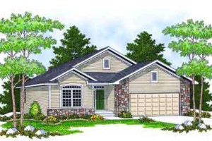Ranch Exterior - Front Elevation Plan #70-664