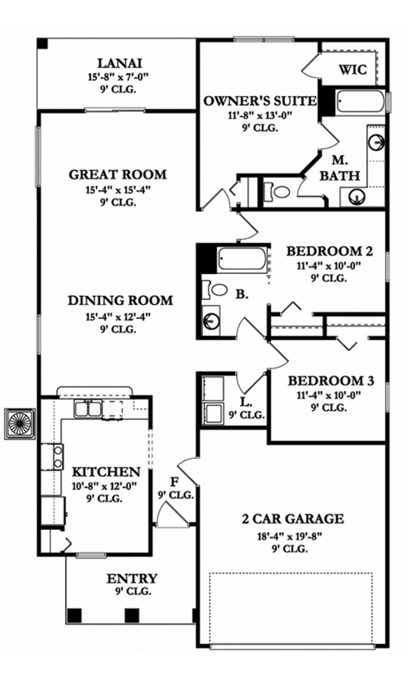 Home Plan - Mediterranean Floor Plan - Main Floor Plan #1058-90