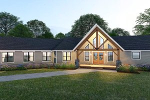 Exterior - Front Elevation 3 for Country House Plan #932-1275 - 3 bed, 2 bath