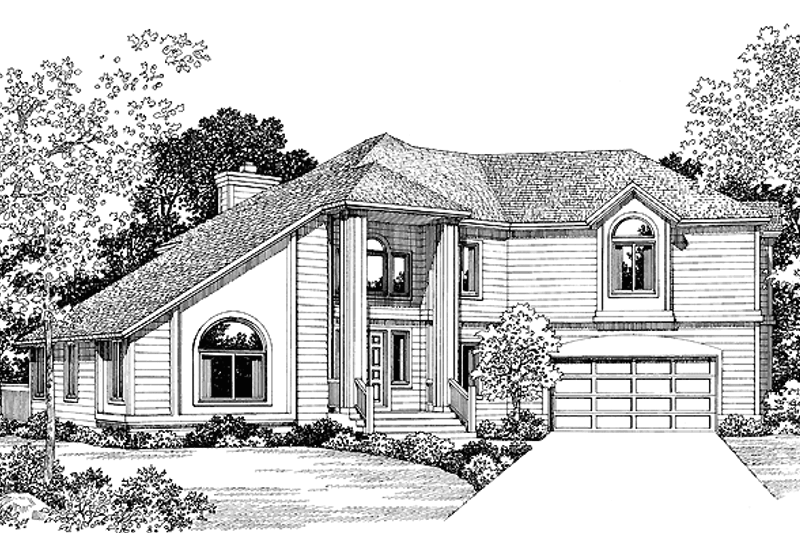 Architectural House Design - Contemporary Exterior - Front Elevation Plan #72-952