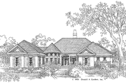 European Style House Plan - 3 Beds 2.5 Baths 2027 Sq/Ft Plan #929-303 